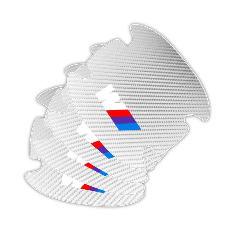 4KS Ochranná samolepka kliky dveří auta Znak Dekorace auta pro BMW M E46 E39 E90 E60 E36 F30 F10 E34 E30 F20 E92 M3 M4 M5 X5 X6