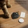 Mini Pet Hair Memorial Keychain PU Leather Cat Paw Keychain Cat Dog Hair Bag  For Pet Owner