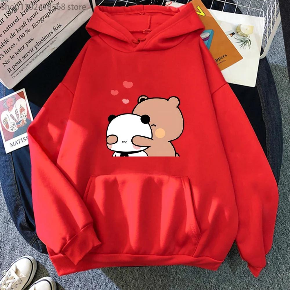 Panda Bear Hoodies Cartoon  Bubu Dudu Graphic Sweatshirt Women Clothes Long Sleeve Pullover Girls Hoodie Men Sudadera