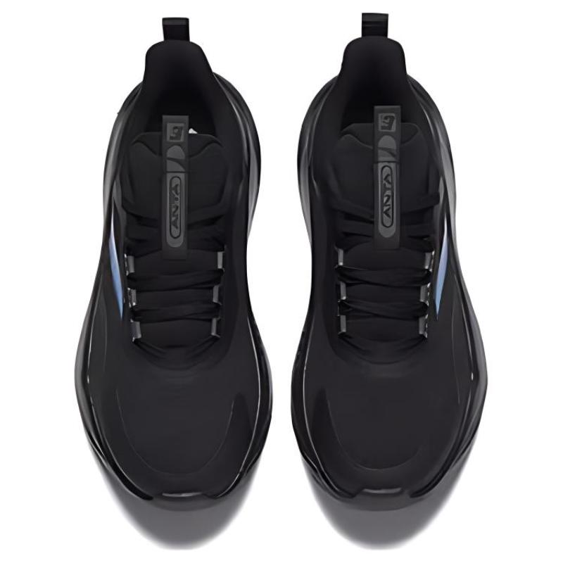 Anta Cushioning Breathable Lightweight Rebound Low top Running Shoes Men's Black Sneakers 912427701Q-3