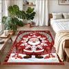 Christmas Printed Square Area Rug Soft Non Slip Floor Carpet For Bedroom Holiday Gift