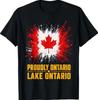 Stolz Ontario Lake Ontario Kanadische Flagge Ahornblatt T-Shirt