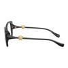Versace Temple Medusa Design Nylon Rectangular Optical Glasses Women Black 65996571 VE3385UGB1-Black 53