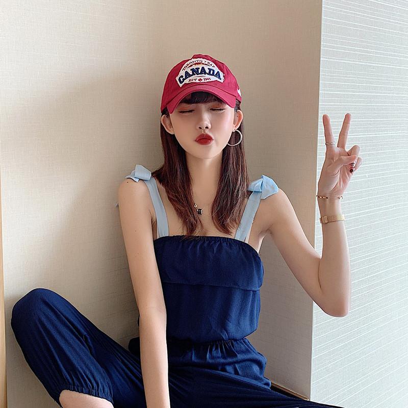 Fashionable Summer Vintage Baseball Cap With English Letter Embroidery For Women