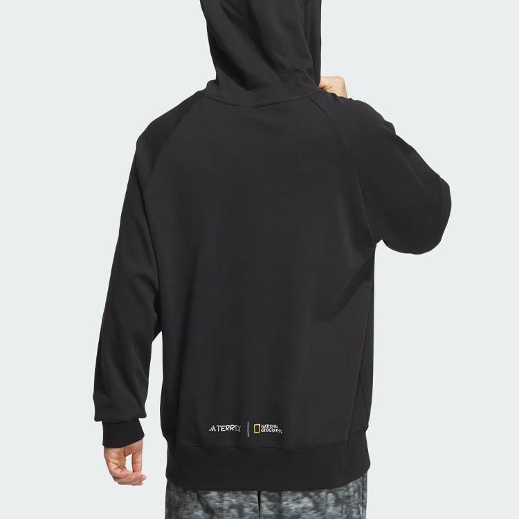adidas X National Geographic Dwr Hoodie mit Grafikdruck Herren Tops Schwarz IS9524