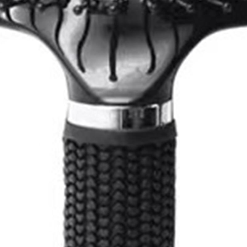 Row Vented Hairbrush with Ball Tipped Brush Curved Vented Detangling Massage Styling Hair Comb for Men and Women Black