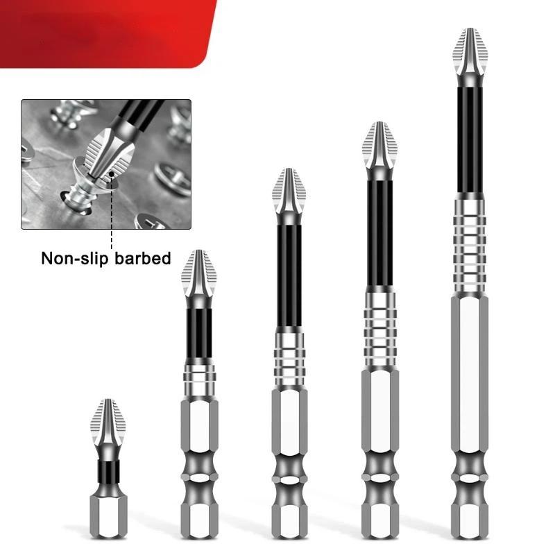 K5 Strong Magnetic Screwdriver High Hardness Bits Set Anti-Slip S2 Standard Non-Slip Cross Head Electric Screwdriver Set