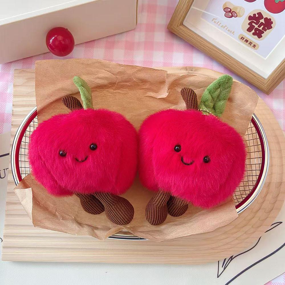 Portachiavi Peluche Mela Rossa Carino Per Borse e Regali Con Imbottitura in Cotone PP