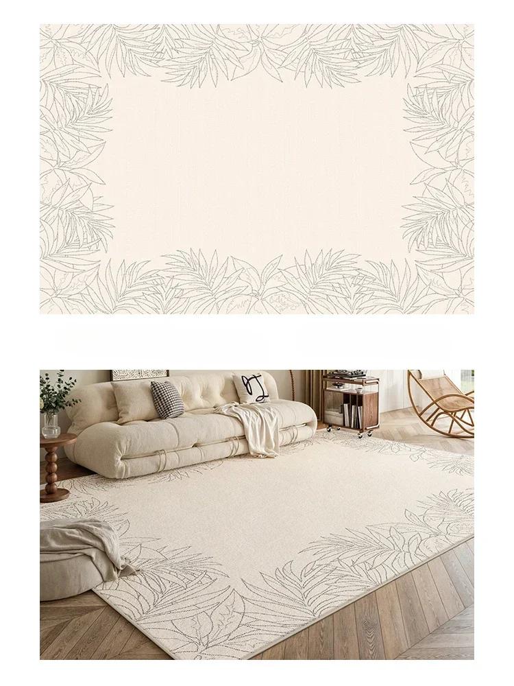 Log Texture Beige Forest Area Rug Modern Light Luxury Living Room Carpet Soft Machine Washable Bedroom Decorative Floor Mat