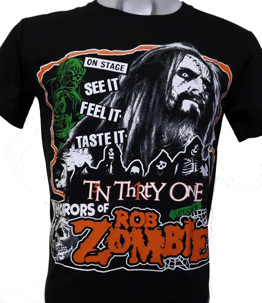 Vtg Rob Zombie 90s Retro style Black T shirt Heavy Cotton Unisex tee NH23857 M