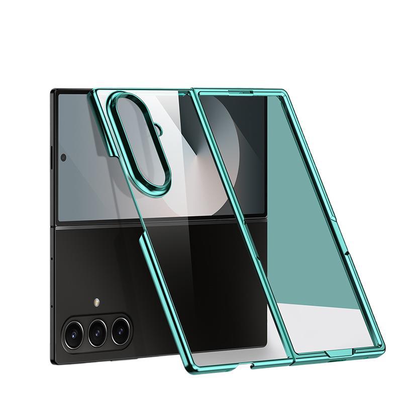 Applicable To Samsung Z Fold7 Folding Phone Case Electroplated Transparent Galaxy Z Fold6 Anti-drop Protective Case