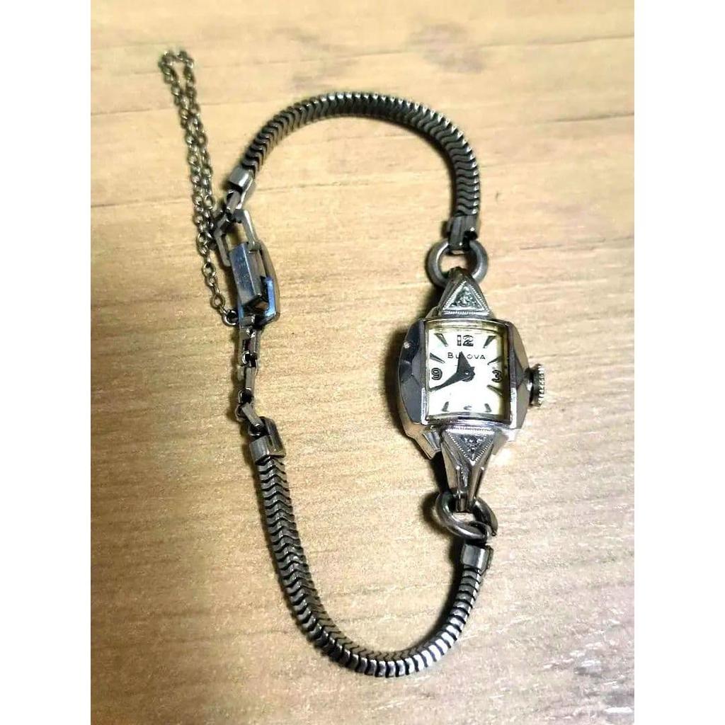 Used BULOVA 10K GOLD FILLED Antique Watch Diamond
