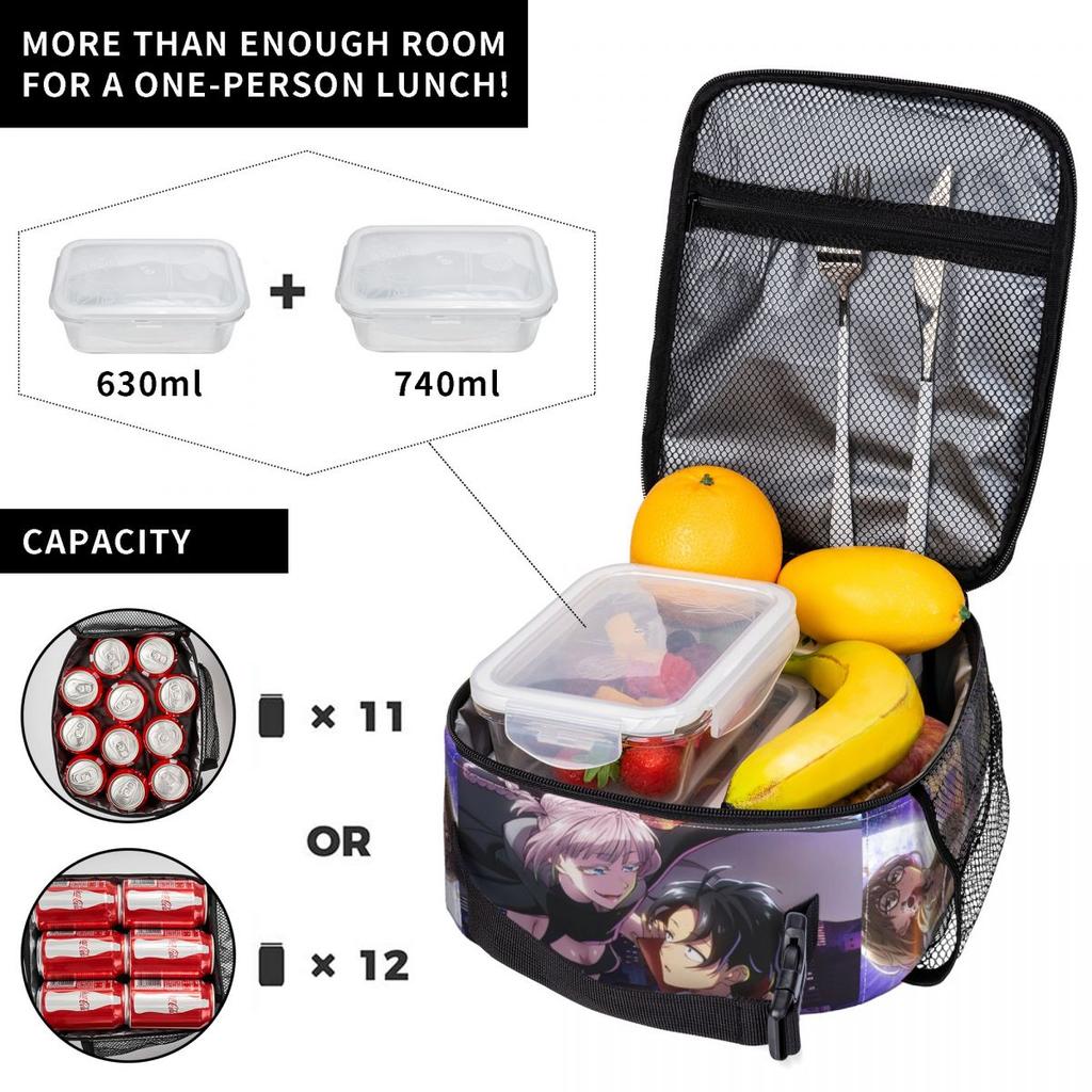 Anime Call Of The Night Insulated Lunch Bag for Kids School Cooler Thermal Food Box Tote Portable Lunch Boxes Container