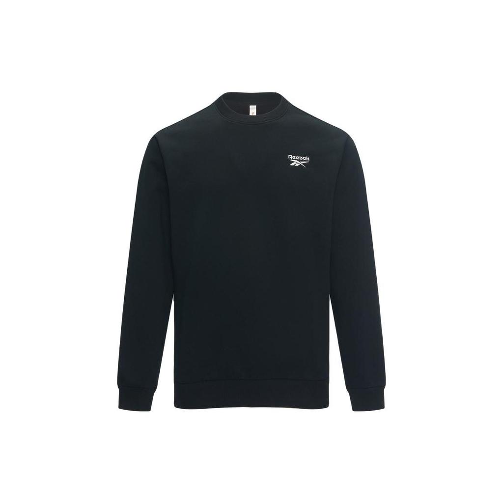 Reebok Letter Crewneck Sweatshirt Unisex Sweatshirt Black 23RMF303UGH0