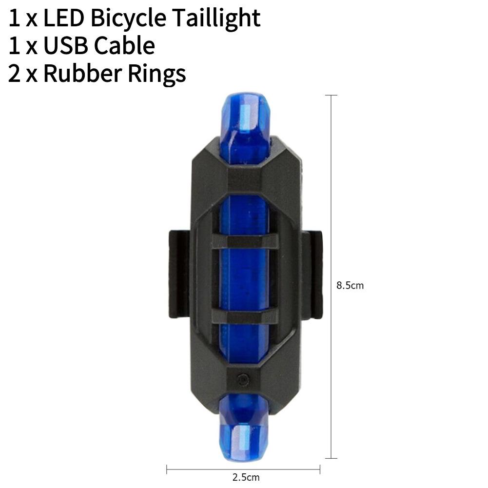 Bike Light Set Bicycle Headlight Taillight USB Rechargeable Bicycle Front & Rear Light Kit MTB Bike Flashlight Cycling Lamp