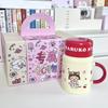 Birthday Gift for Girls Cherry Maruko Kettle Cute Cartoon Ceramic Mug with Lid Girlfriend Gift