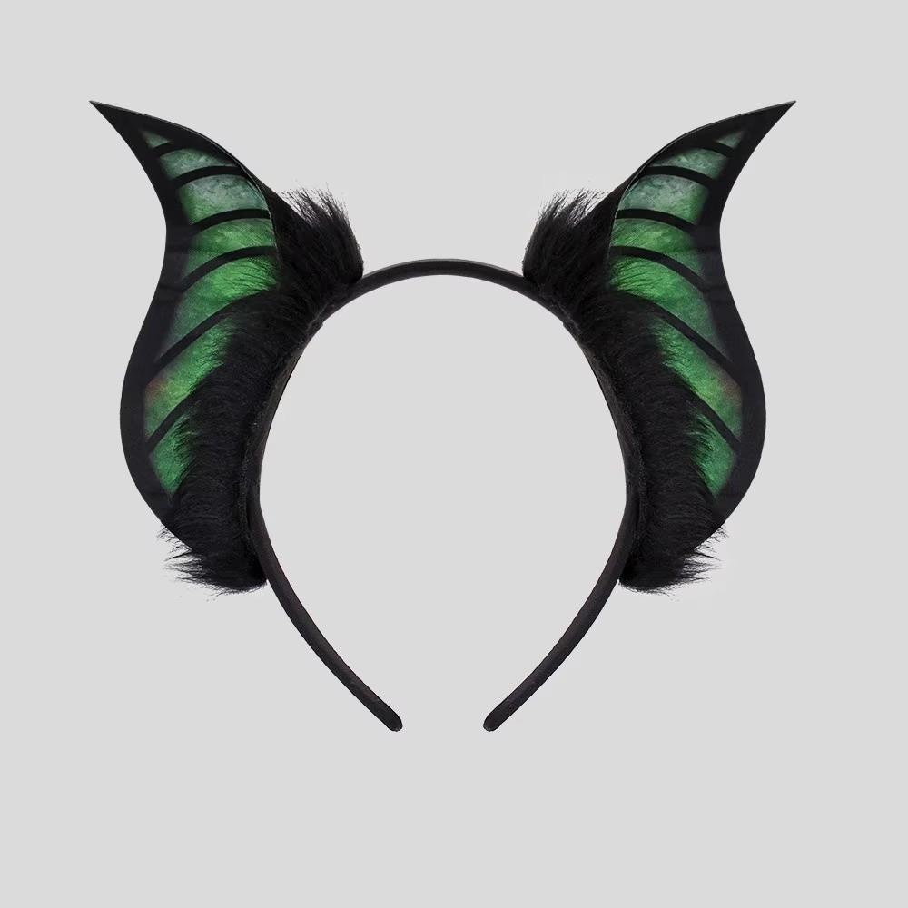 Furry Bat Ears Headband DIY Halloween Hairband Fashion Halloween Costume Cosplay Props Party