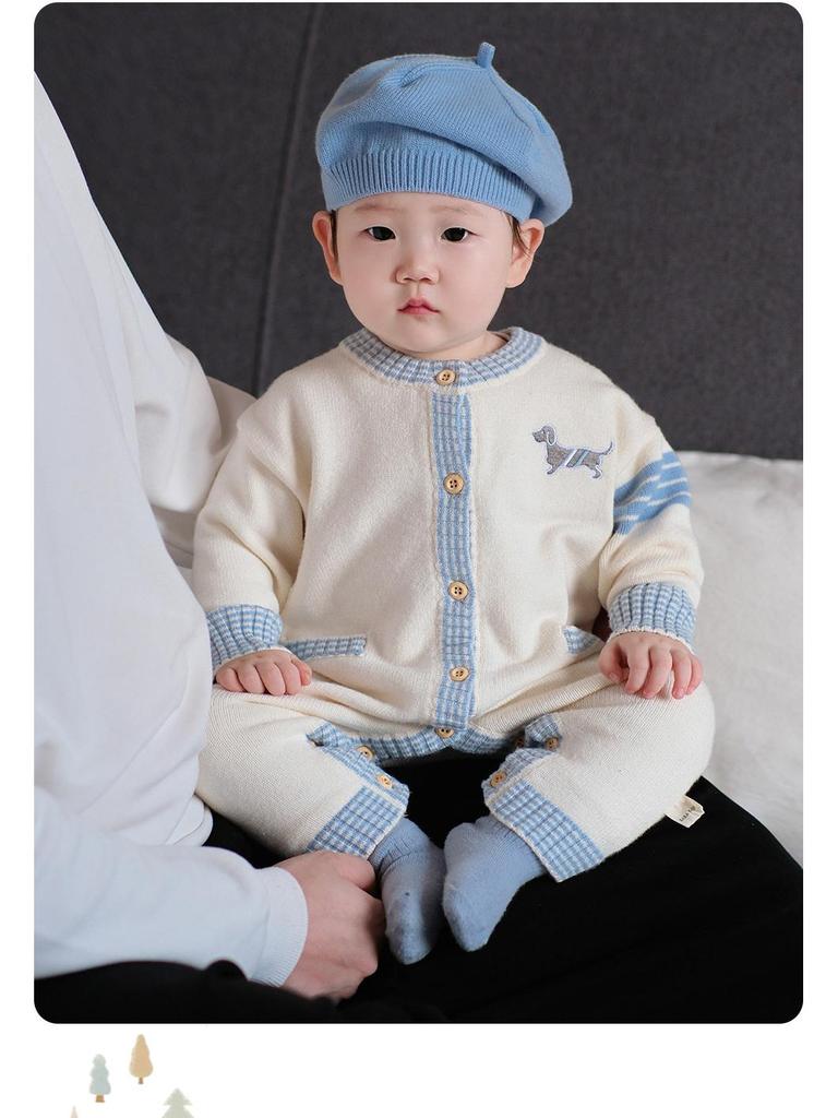 Newborn Knitted Sweater Onesie for Boys & Girls - 2025 Autumn Collection