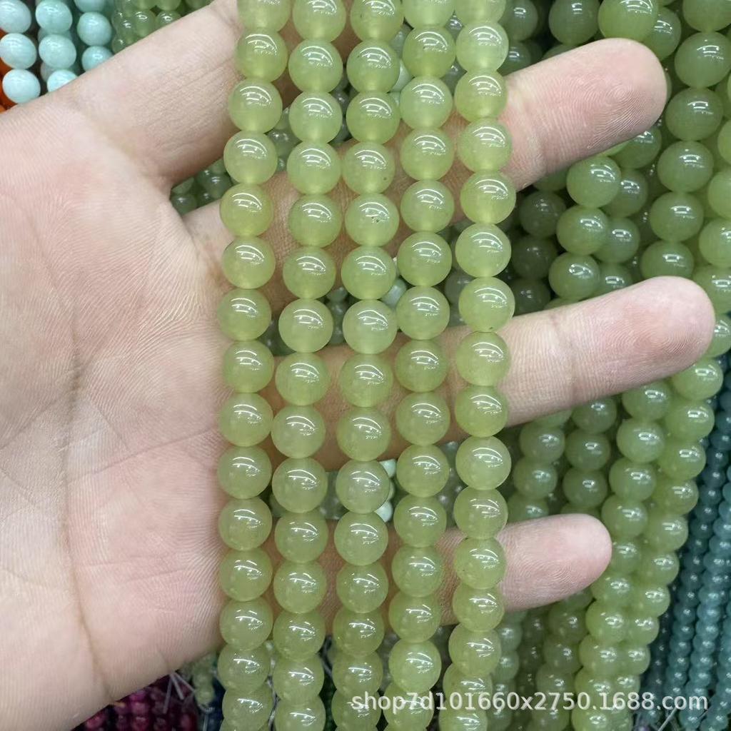 Natural Xiuyu Beads: Clear Water Round Stones for Jewelry Making