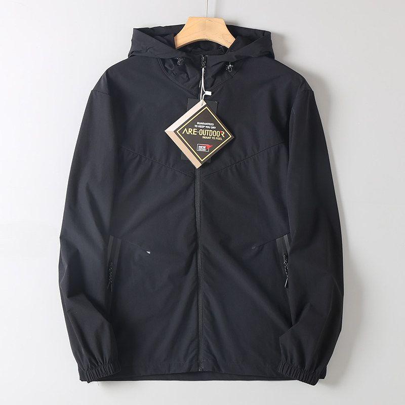 Affordable Alternative! Outdoor Hiking Hooded Jacket for Men, Trendy Windproof, Waterproof, Breathable, Loose-Fitting Jacket for Spring and Autumn