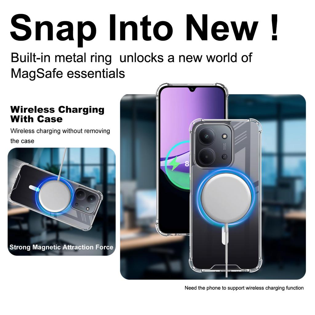 For Redmi 15C 4G Phone Case IMAK Shock-resistant Soft Space Magnetic Case 171mm 173mm