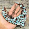 Amazonite Rough Necklace Electroformed Copper Necklace Adjustable Chain Necklace Unique Mozambique Garnet Necklace Handmade Gemstone Jewelry