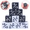 10Pcs Black And White Double Addition And Subtraction Dice Children'S Math Sieve Puzzle Toys Party Games Dice Props