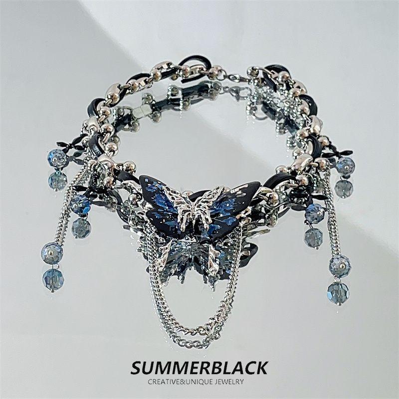 

Тяжелая промышленность Женский чокер Сексуальная ветреная ключичная цепочка Ошейник Heavy Industry Butterfly Necklace