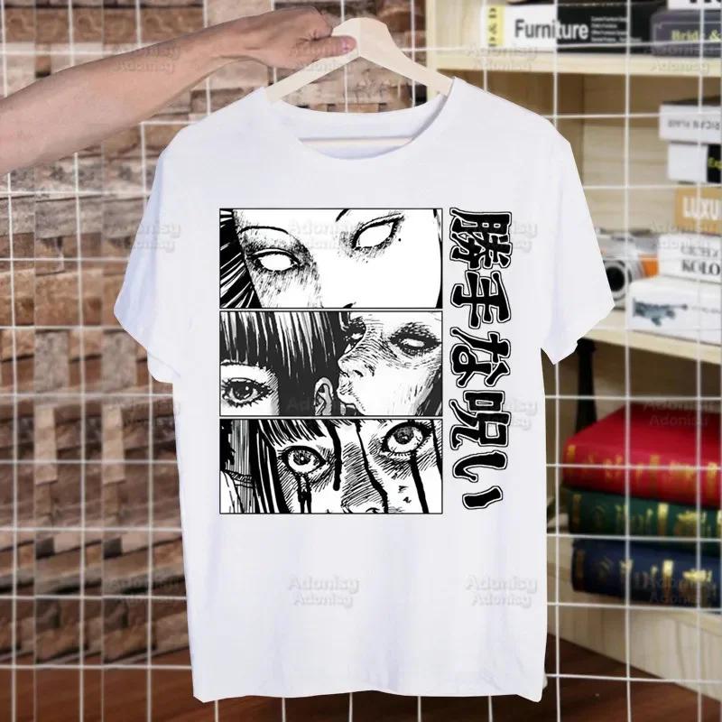 Junji Ito Tomie Shintaro Kago Horror Japan Manga Streetwear T Shirt Harajuku TShirts Short Sleeve Casual T-Shirt Tops Tees