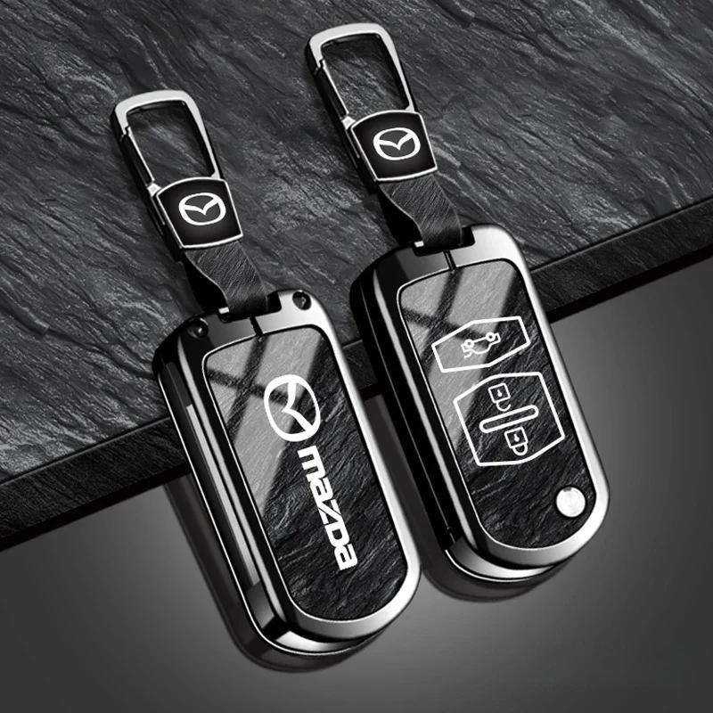 Leather car key cover key case for Mazda 2 3 6 CX3 CX5 CX8 CX30 CX-5 CX-30 CX-8 CX-3 CX4 MX-5 BT50 BT-50 Atenza Axela Shell Bag W4
