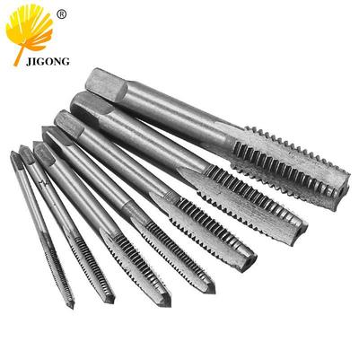 Seven-Piece Taper Square Handle Straight Groove Tap Set: Bearing Steel, Sizes M3-M12