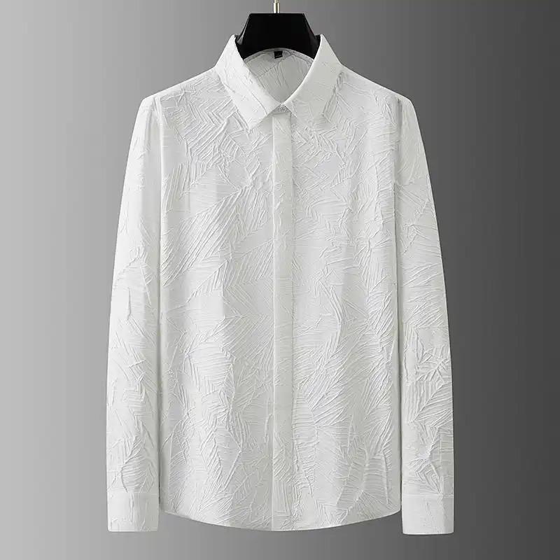 

Men s Wrinkle Resistant Casual Button Down Shirt M белый