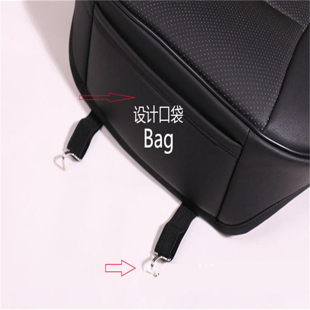 Usa Black Pu Leather Car Sedan Driver Front Seat Cover Cushion Pad Protector Mat