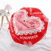 1pc Valentine's Day Card Design Umbrella with Plastic Handle,Suitable for All Seasons Home Travel Outdoor Umbrellaptys31074