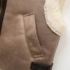 Autumn Winter Ladies Warm Fur Integrated Sleeveless Fleece Stitching Coat Vest Jacket