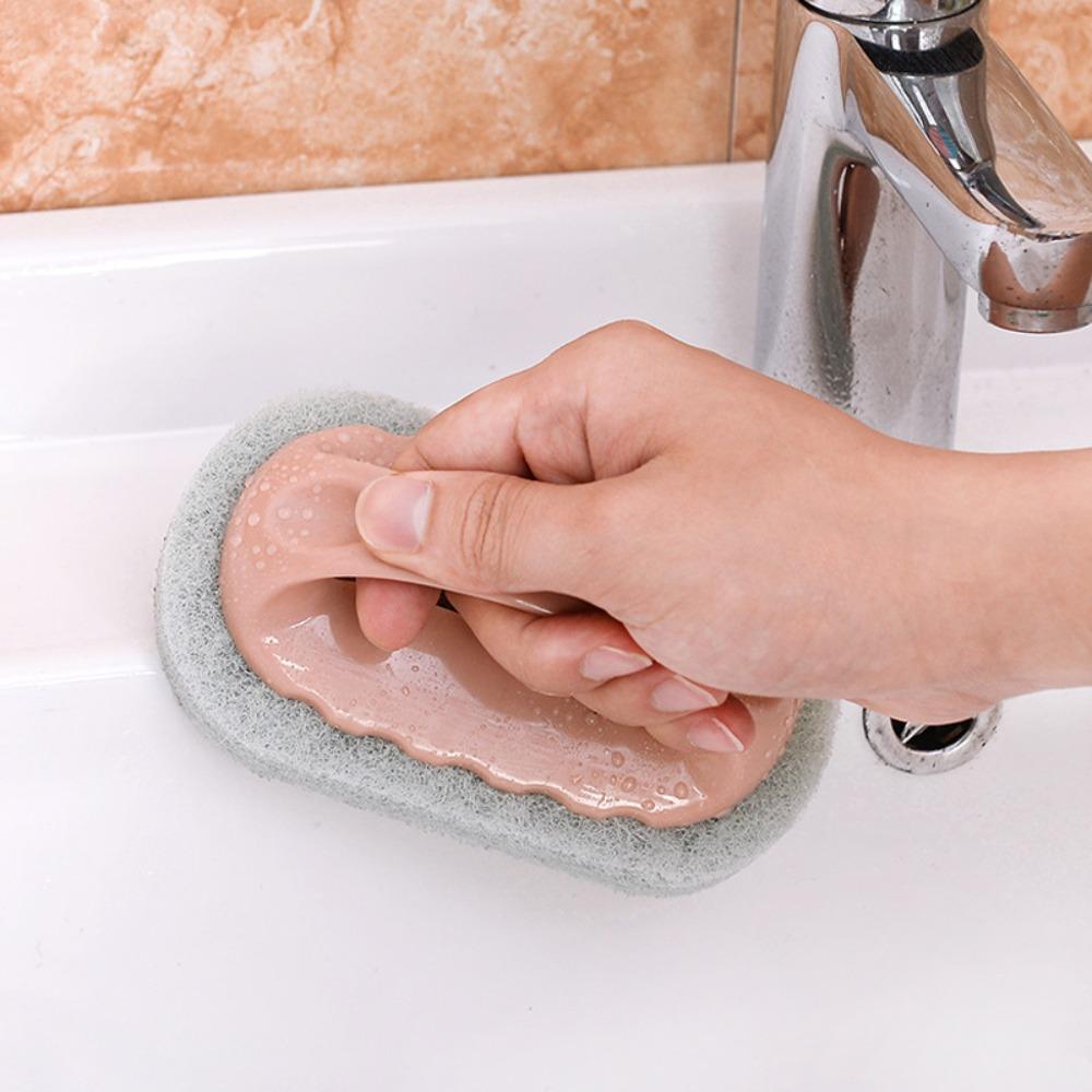 Plastic Sponge Cleaning Brush Convenient Tile Brush Washing Tools Bathtub Brush  Glass