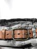 Men’s Handmade Distressed Leather Belt with Copper Buckle