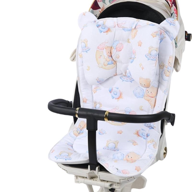 Reversible Infant Strollers Cushion Soft Breathable Pram Liner Thick Sponge Padded Universal For Baby Carriages