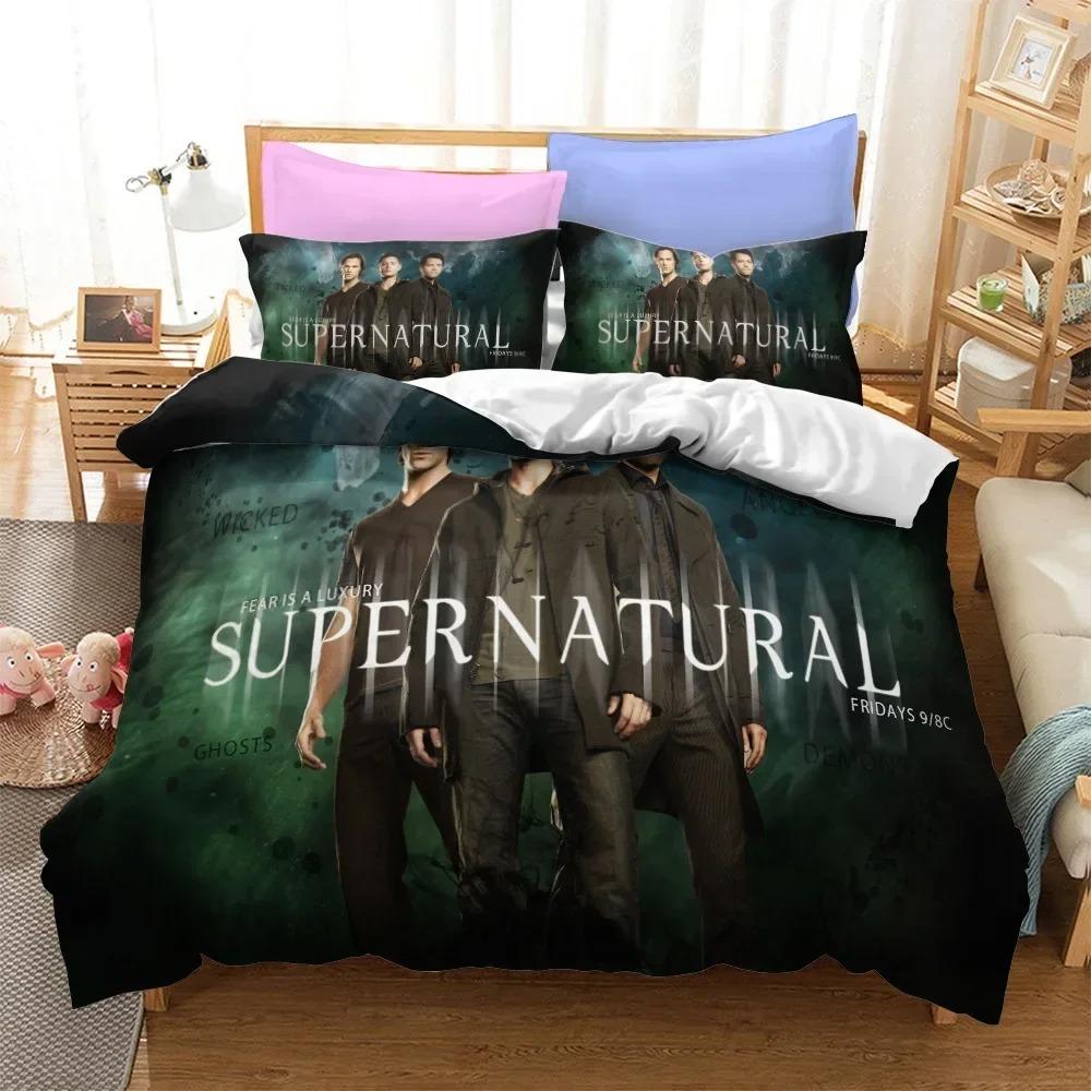 Comforter 3D Print Popular Tv Show Supernatural Bedding Set Comforter Home Textile Decor Queen King Single Size