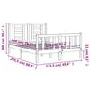 VidaXL Bed Frame with Headboard White 120x200 Cm Solid Wood 3192877