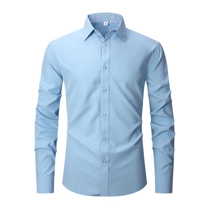 Men's Cross-Border Autumn/Winter Plaid Cotton Long-Sleeve Casual Business Shirt