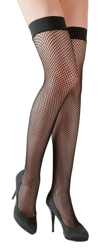 Cottelli LEGWEAR - Sexy Classic Black Fishnet Stockings S
