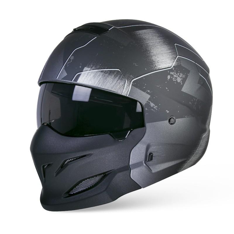 Vintage-Style Motorcycle Helmet With Bluetooth Support 3C Certified ABS Full Face Adults