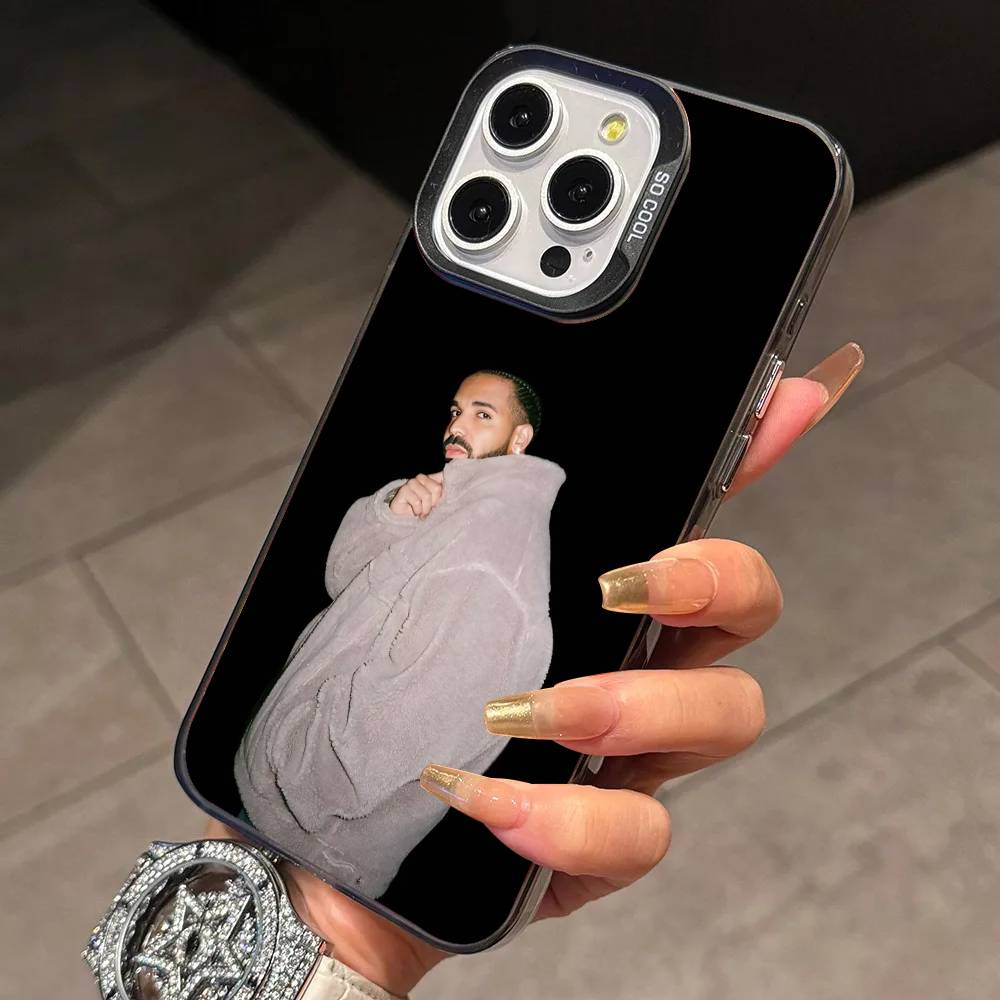 R-Rapper D-Drake Phone Case For iPhone 17,16,15,14,13,12,11 Plus,Pro Max,XS,Colorful Silver Phone Case Funda Cover