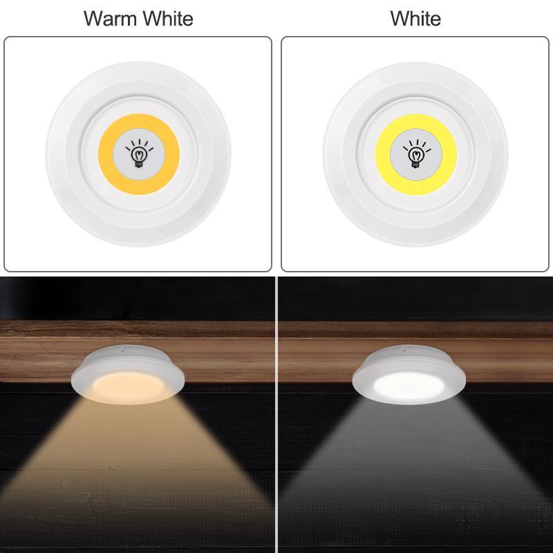Lampka LED COB oświetlenie podszafkowe lampka nocna bezprzewodowy pilot możliwość przyciemniania lampa do szafy 3W super jasne oświetlenie szafy YSXX