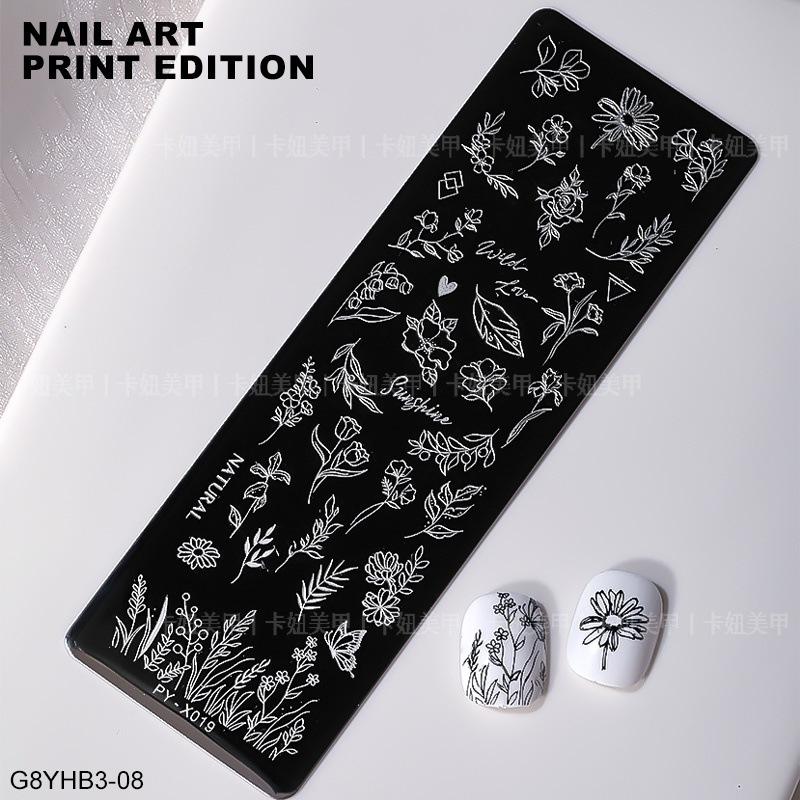 Nail Art Printing Plate Template Silicone Seal Steel Plate Cute Cartoon Butterfly Flower Nail Salon Professional Transfer Tool