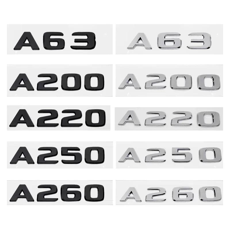 ABS Car Letter Rear Stickers Trunk Badge Emblem Decal for Mercedes Benz A63 A200 A220 A250 A260 A Class W168 W169 W176 AN1