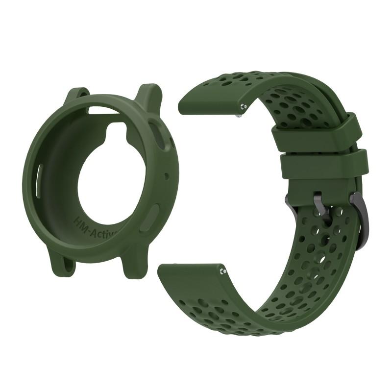 Soft Silicone Strap+Case for Amazfit Active Max Bumper Hollow Cover Protective Strap for Amazfit Active Max A2557 ShellAccessory