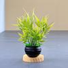 Artificial Bamboo Potted Plants Small Fake Greenery with Black Pots for Home Office Desk and Indoor Decoration