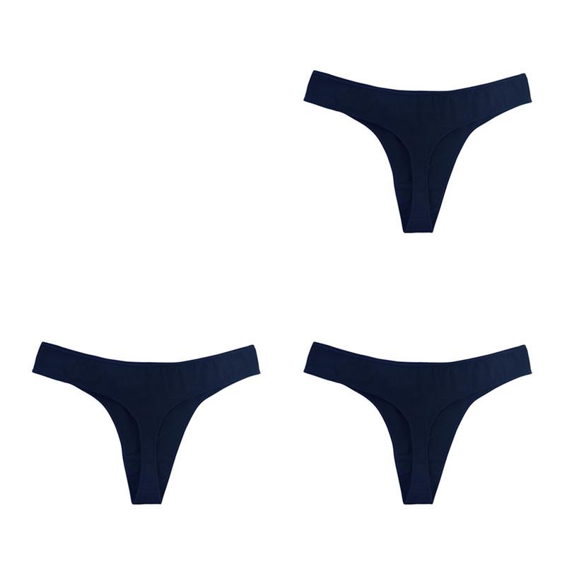3PCS Women's Sexy Panties G-String Fashion Underwear Breathable Thongs Ladies Intimates Lingerie Thong Low Waist Briefs